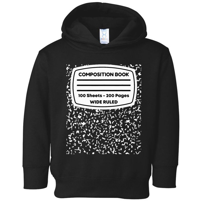 Composition Notebook Costume Matching Group Halloween Toddler Hoodie