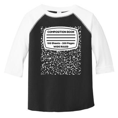 Composition Notebook Costume Matching Group Halloween Toddler Fine Jersey T-Shirt