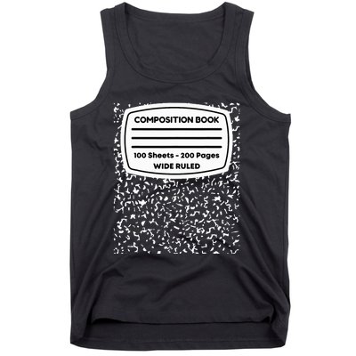 Composition Notebook Costume Matching Group Halloween Tank Top