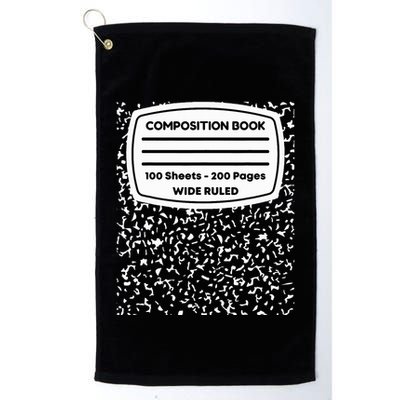 Composition Notebook Costume Matching Group Halloween Golf Towel