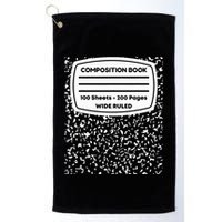 Composition Notebook Costume Matching Group Halloween Golf Towel