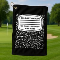 Composition Notebook Costume Matching Group Halloween Golf Towel