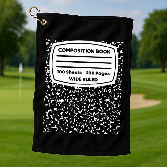 Composition Notebook Costume Matching Group Halloween Golf Towel