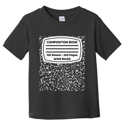 Composition Notebook Costume Matching Group Halloween Toddler T-Shirt