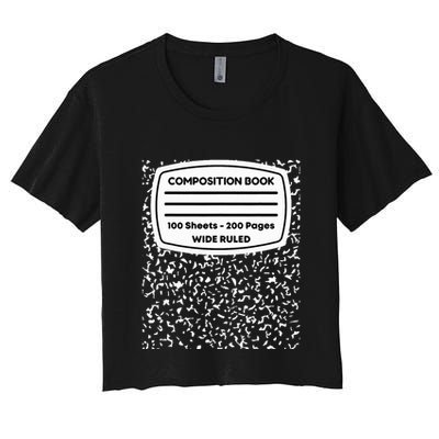 Composition Notebook Costume Matching Group Halloween Crop Top