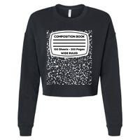 Composition Notebook Costume Matching Group Halloween Cropped Pullover Crew