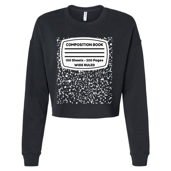 Composition Notebook Costume Matching Group Halloween Cropped Pullover Crew
