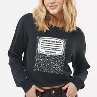 Composition Notebook Costume Matching Group Halloween Cropped Pullover Crew
