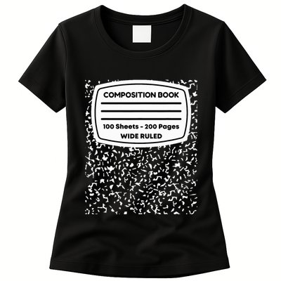 Composition Notebook Costume Matching Group Halloween Womens T-Shirt