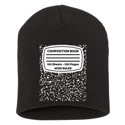 Composition Notebook Costume Matching Group Halloween Short Acrylic Beanie
