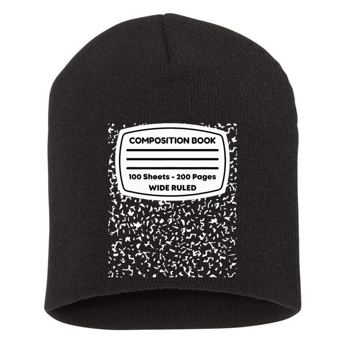 Composition Notebook Costume Matching Group Halloween Short Acrylic Beanie