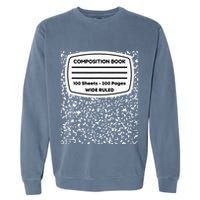 Composition Notebook Costume Matching Group Halloween Garment-Dyed Sweatshirt