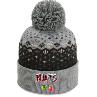 Chest Nuts Christmas Matching Couples Funny Outfit Chestnuts The Baniff Cuffed Pom Beanie