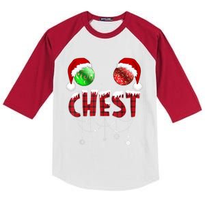 Chest Nuts Christmas Meaningful Gift Funny Matching Couple Chestnuts Gift Kids Colorblock Raglan Jersey