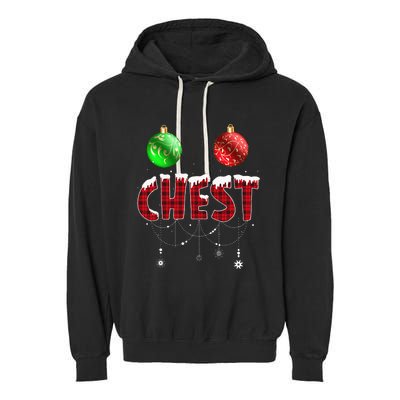 Chest Nuts Christmas Matching Couple Chestnuts Garment-Dyed Fleece Hoodie