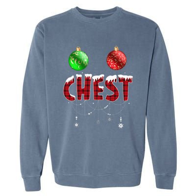 Chest Nuts Christmas Matching Couple Chestnuts Garment-Dyed Sweatshirt