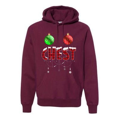 Chest Nuts Christmas Matching Couple Chestnuts Premium Hoodie