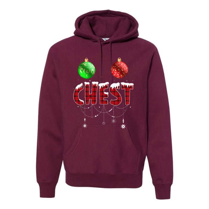 Chest Nuts Christmas Matching Couple Chestnuts Premium Hoodie