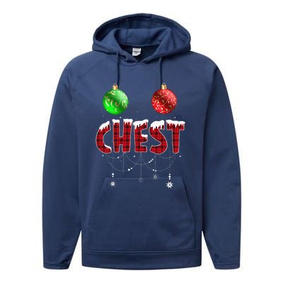 Chest Nuts Christmas Matching Couple Chestnuts Performance Fleece Hoodie