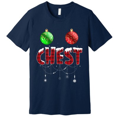 Chest Nuts Christmas Matching Couple Chestnuts Premium T-Shirt