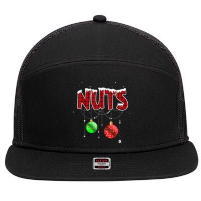 Chest Nuts Christmas T Matching Couple Chestnuts 7 Panel Mesh Trucker Snapback Hat