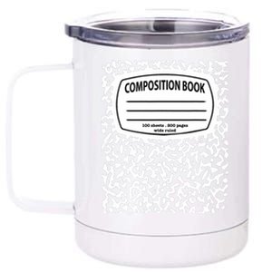 Composition Notebook Costume Matching Group Halloween 12 oz Stainless Steel Tumbler Cup