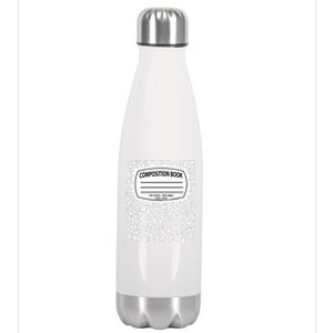 Composition Notebook Costume Matching Group Halloween Stainless Steel Insulated Water Bottle