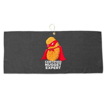 Chicken Nugget Certified Nugget Expert Halloween Costume Large Microfiber Waffle Golf Towel