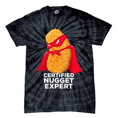 Chicken Nugget Certified Nugget Expert Halloween Costume Tie-Dye T-Shirt