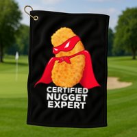 Chicken Nugget Certified Nugget Expert Halloween Costume Golf Towel
