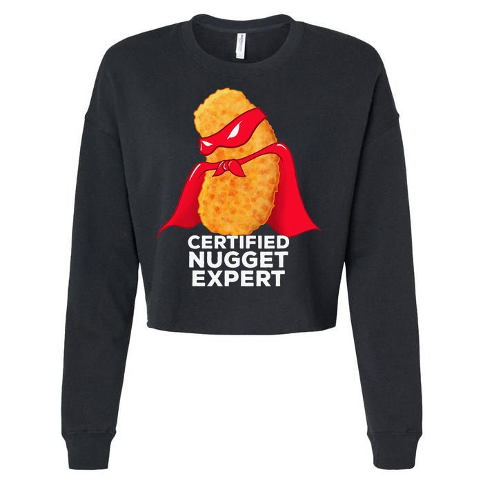 Chicken Nugget Certified Nugget Expert Halloween Costume Cropped Pullover Crew