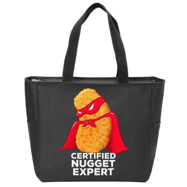 Chicken Nugget Certified Nugget Expert Halloween Costume Zip Tote Bag