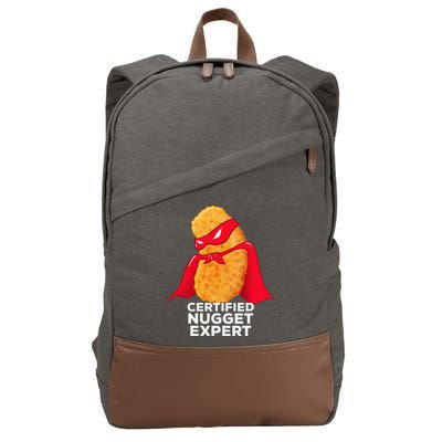 Chicken Nugget Certified Nugget Expert Halloween Costume Cotton Canvas Backpack