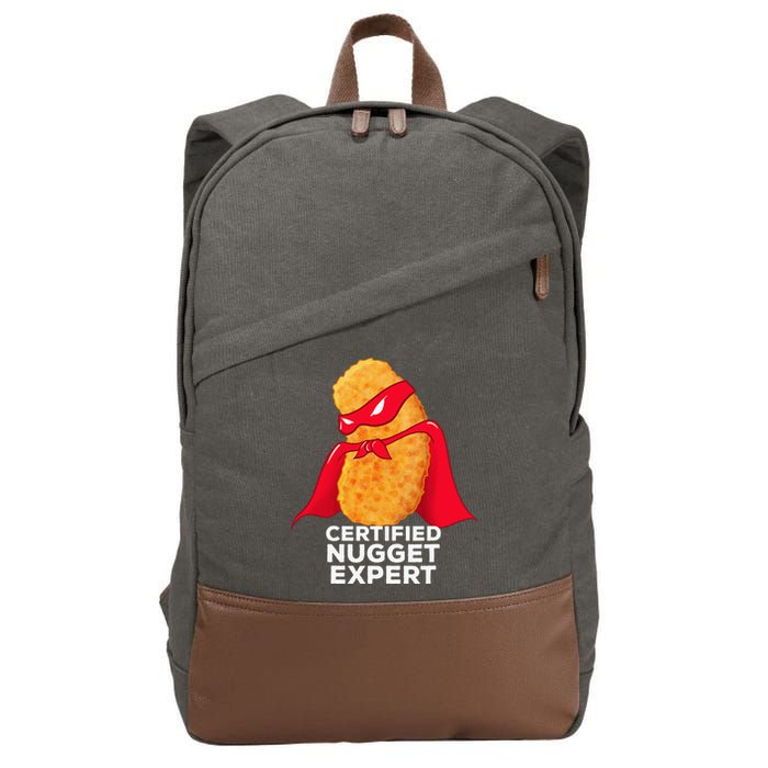 Chicken Nugget Certified Nugget Expert Halloween Costume Cotton Canvas Backpack