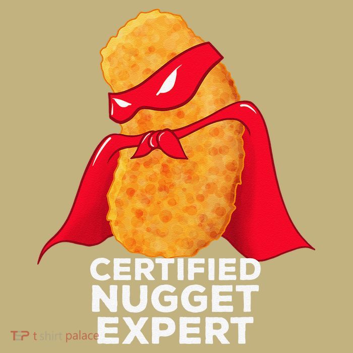 Chicken Nugget Certified Nugget Expert Halloween Costume Button