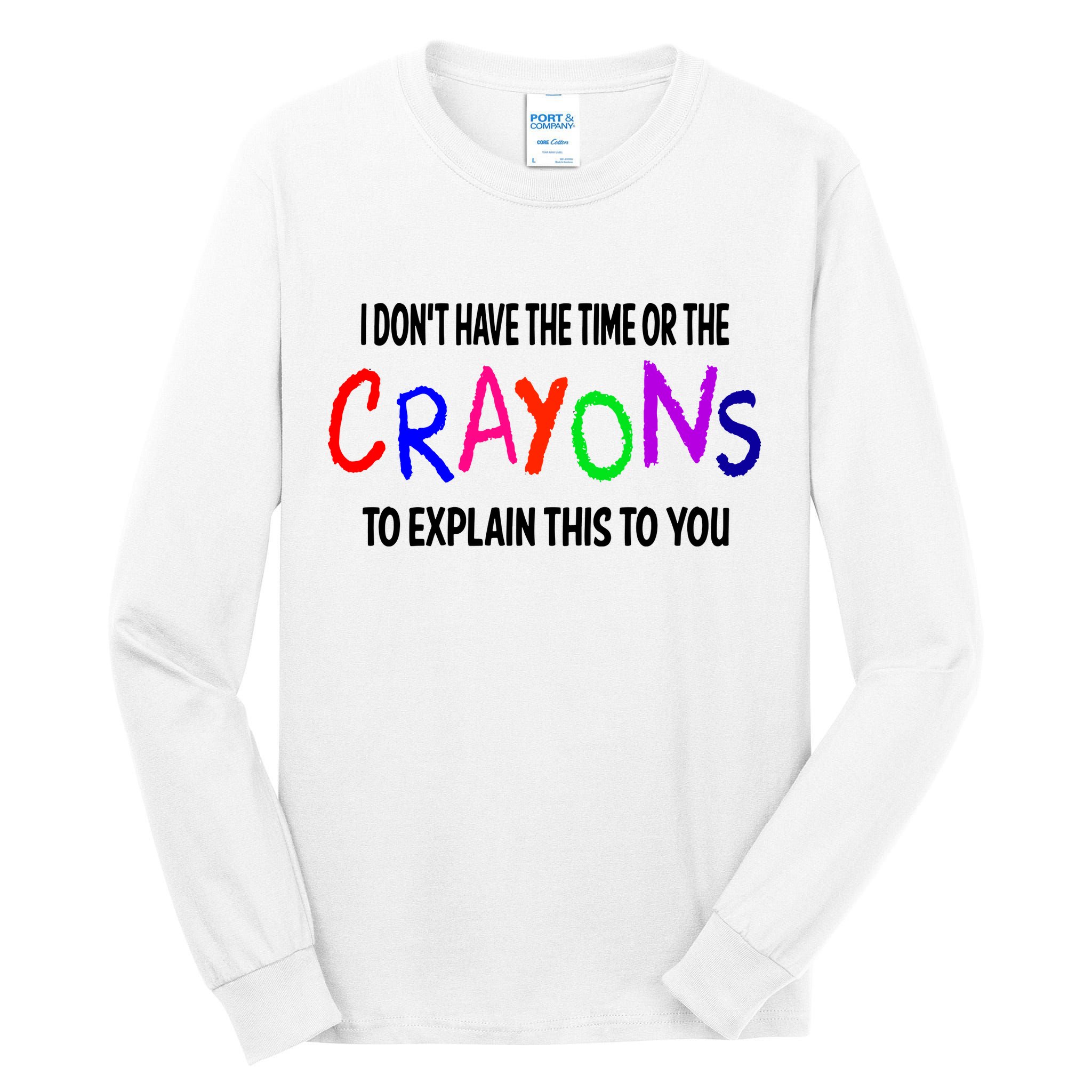 Crayons Novelty Tall Long Sleeve T-Shirt