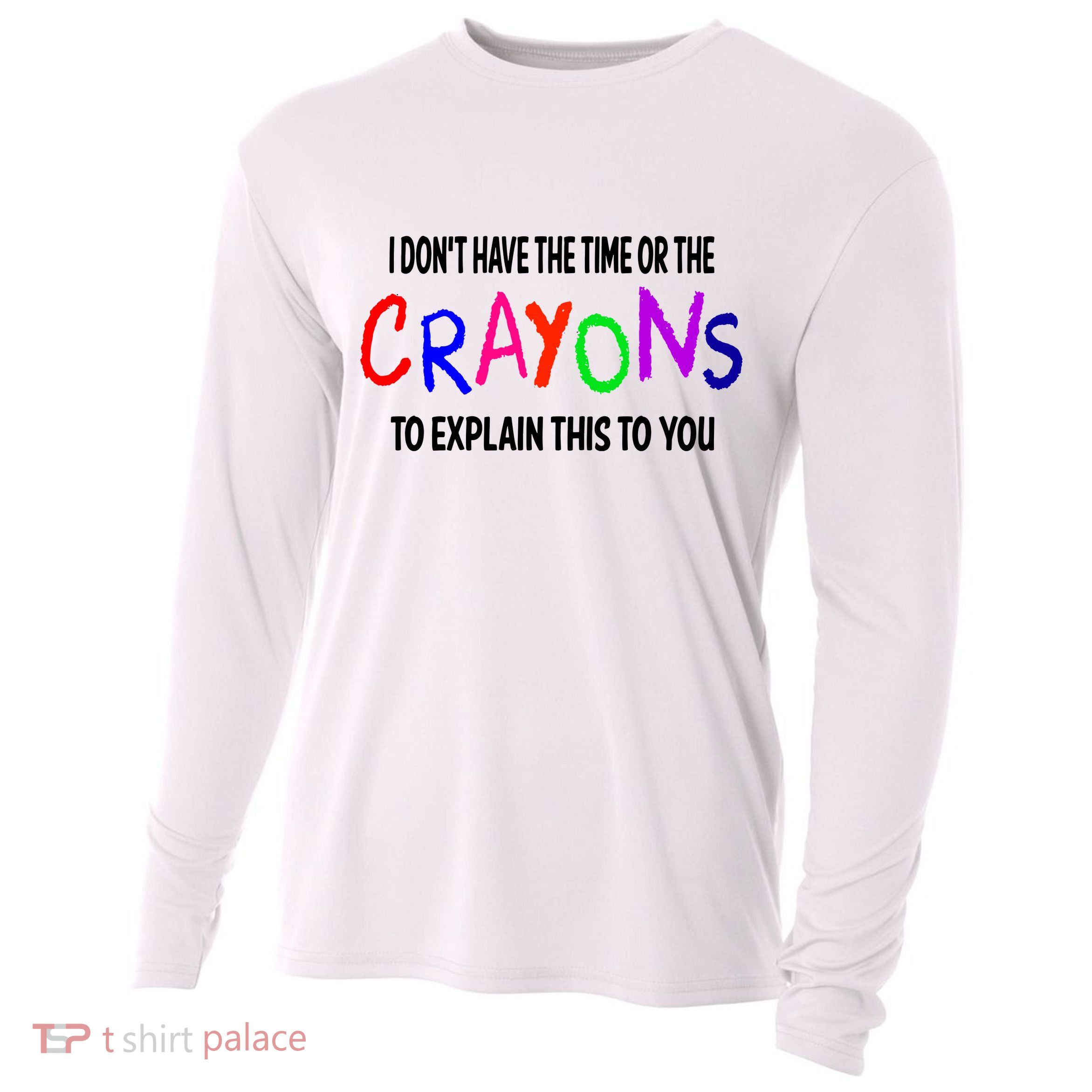 Crayons Novelty Cooling Performance Long Sleeve Crew
