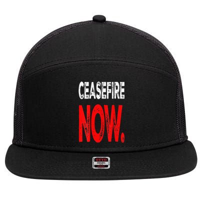 Ceasefire NOW 7 Panel Mesh Trucker Snapback Hat