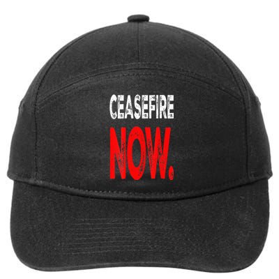 Ceasefire NOW 7-Panel Snapback Hat