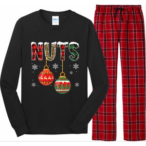 Chest Nuts Couples Christmas Chestnuts Matching Funny Gift Long Sleeve Pajama Set