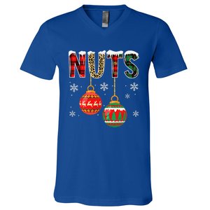 Chest Nuts Couples Christmas Chestnuts Matching Funny Gift V-Neck T-Shirt