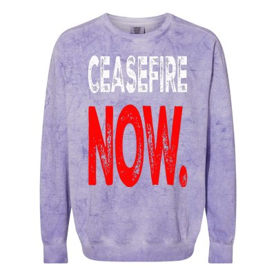 Ceasefire NOW Colorblast Crewneck Sweatshirt