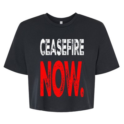 Ceasefire NOW Bella+Canvas Jersey Crop Tee