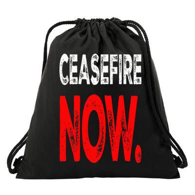 Ceasefire NOW Drawstring Bag
