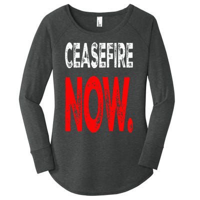 Ceasefire NOW Women's Perfect Tri Tunic Long Sleeve Shirt