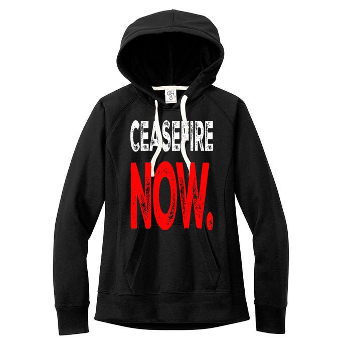 Ceasefire NOW Women's Fleece Hoodie