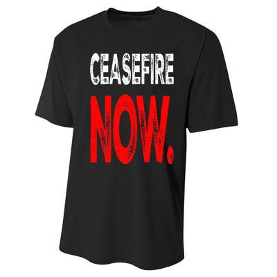 Ceasefire NOW Performance Sprint T-Shirt