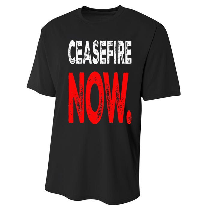 Ceasefire NOW Performance Sprint T-Shirt