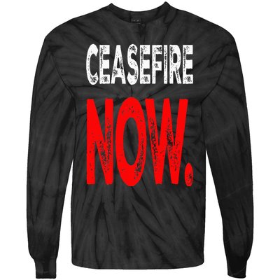 Ceasefire NOW Tie-Dye Long Sleeve Shirt