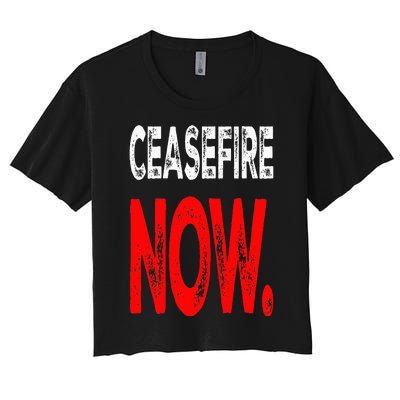 Ceasefire NOW Women's Crop Top Tee